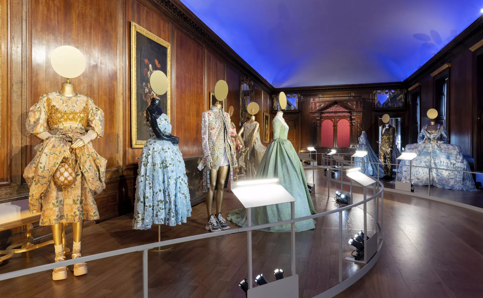 “Crown to Couture” shows how fashion from the royal Georgian court has inspired red-carpet looks today © Historic Royal Palaces