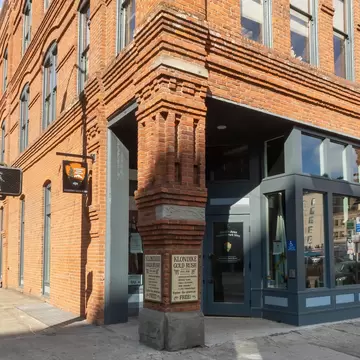 Seattle, WA - USA - Sept. 23, 2021: Horizontal view of Klondike Gold Rush National Historical Park. Located in Pioneer Square, a museum covering Seattle's involvement in the 1890s Klondike gold rush.