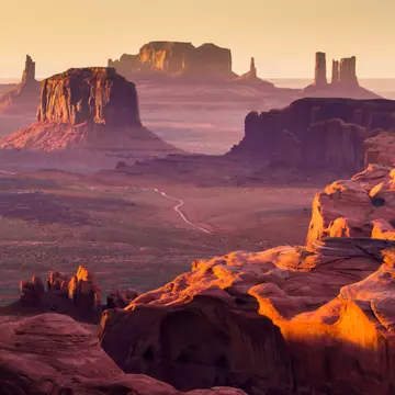 Monument Valley, desert canyon in USA.