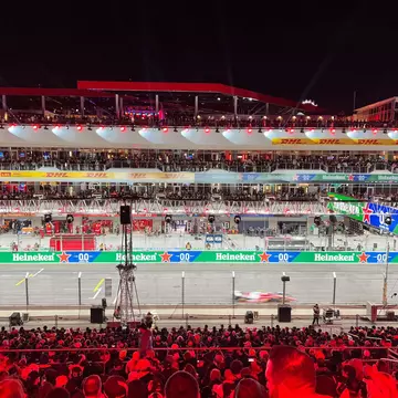 Views from the Skybox at the Las Vegas Grand Prix. Serina Patel/Lonely Planet