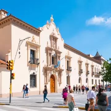 Colonial building in the historic center of the city and built in 1687, housing the Monserrat University. Cordoba, Argentina.