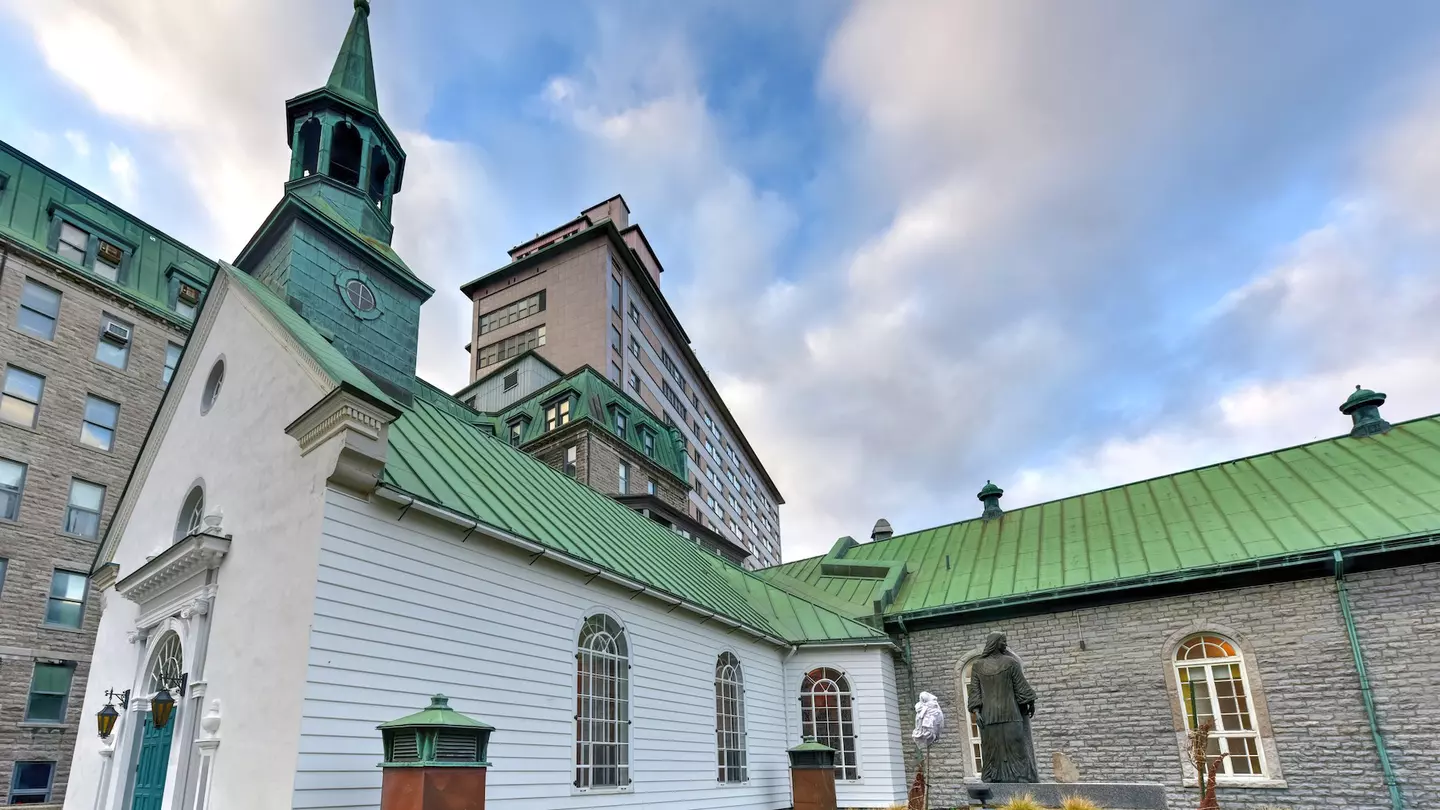 The historic church of the Monastère des Augustines museum and hotel, Québec City, Québec, Canada