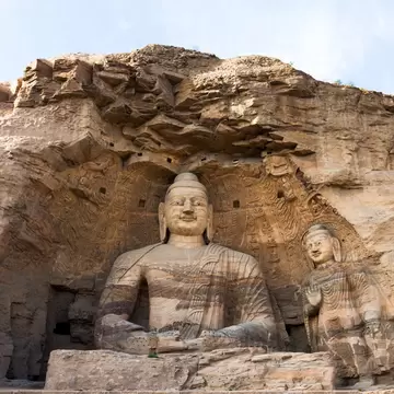 Built in 460-525 AD, the Yungang caves in Datong, China, are composed of 252 caves with more than 51,000 Buddha statues carved in the stone