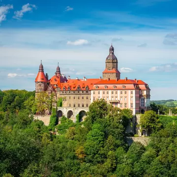 Wałbrzych, Poland - September 8, 2020: Beautiful architecture of the Książ Castle in Lower Silesia, Poland.; Shutterstock ID 1828256156; your: Bridget Brown; gl: 65050; netsuite: Online Editorial; full: POI Image Update