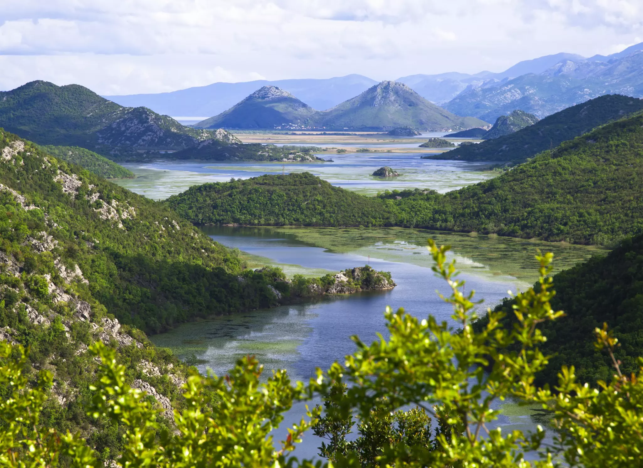 A view over the hills around Lake Skadar National Park, Montenegro.