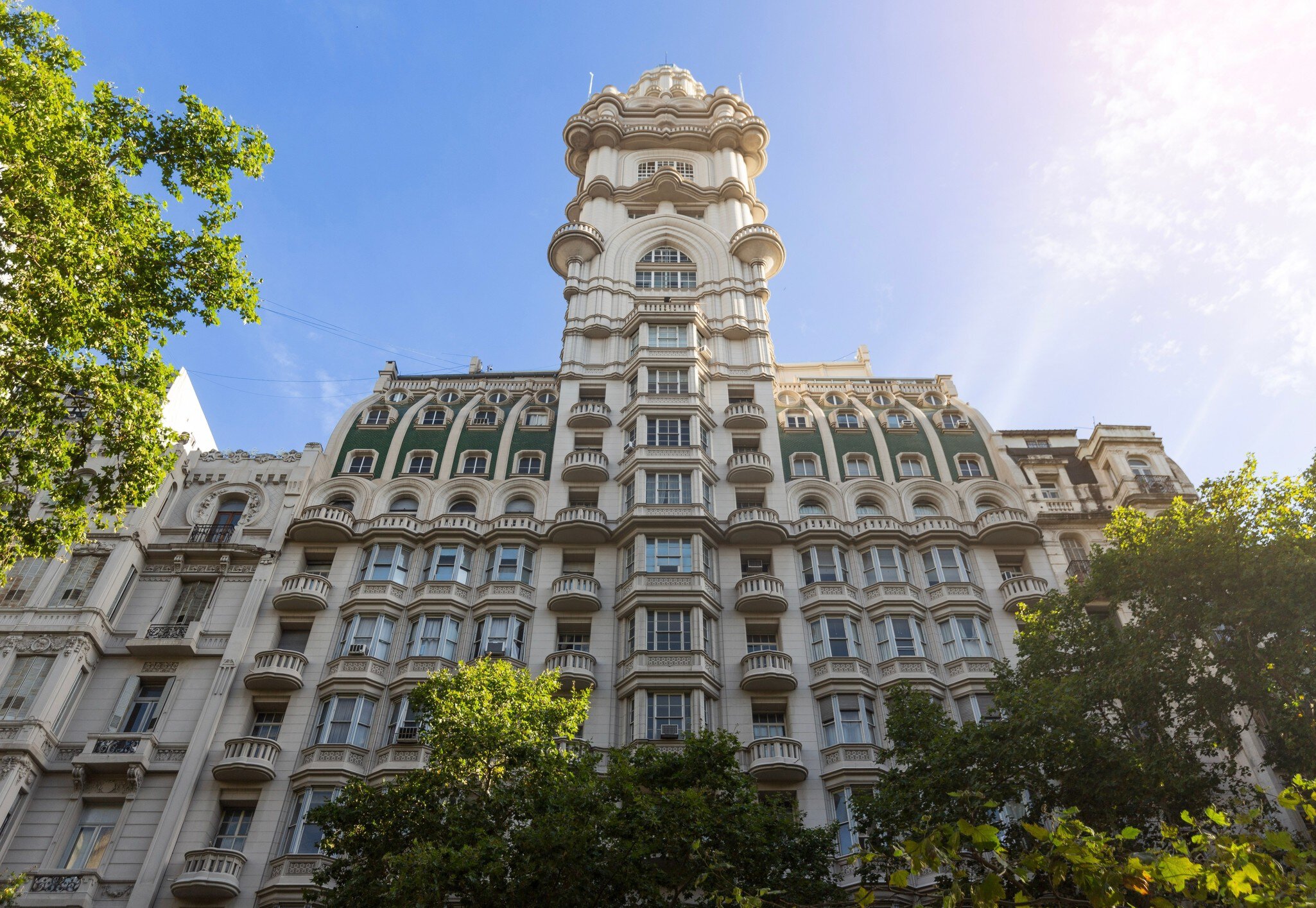 Palacio Barolo is a landmark office building, located at Avenida de Mayo in the  Monserrat neighborhood in Buenos Aires, Argentina  License Type: media  Download Time: 2024-01-05T08:09:16.000Z  User: mvm_lonelyplanet  Is Editorial: No  purchase_order: