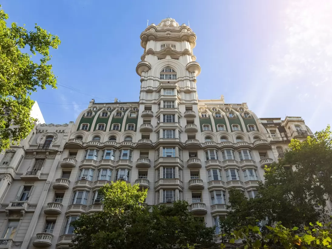 Palacio Barolo is a landmark office building, located at Avenida de Mayo in the  Monserrat neighborhood in Buenos Aires, Argentina  License Type: media  Download Time: 2024-01-05T08:09:16.000Z  User: mvm_lonelyplanet  Is Editorial: No  purchase_order: