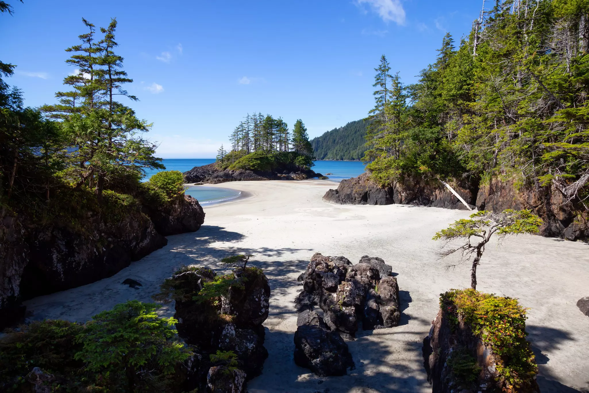 Follow a long unmade road and hiking trail to reach the beach at San Josef Bay © EB Adventure Photography / Shutterstock