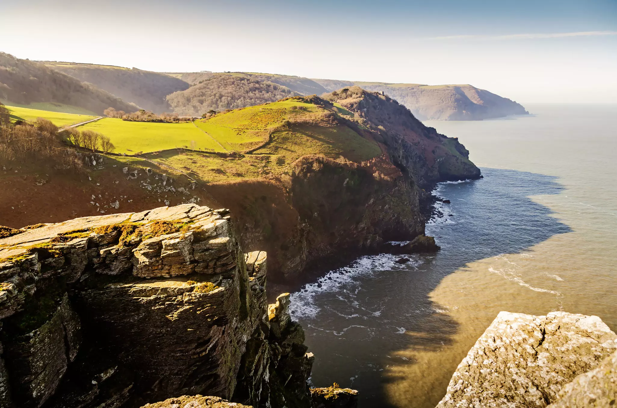 Cliffs of Exmoor park and the Valley of Rocks, South England. Milan Rademakers/Shutterstock