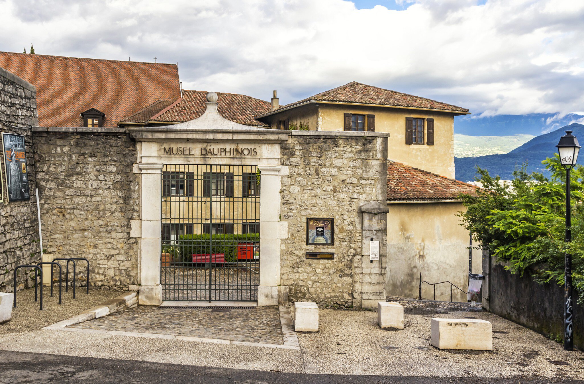 GRENOBLE, FRANCE - JUNE 19, 2016: Entrance of The Dauphinois museum (Musee dauphinois). An ethnographic, archaeological and historical county museum, founded in 1906