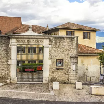 GRENOBLE, FRANCE - JUNE 19, 2016: Entrance of The Dauphinois museum (Musee dauphinois). An ethnographic, archaeological and historical county museum, founded in 1906