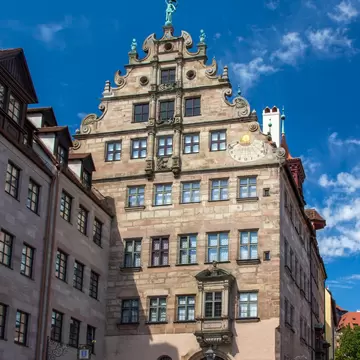 The large late Renaissance merchant's house called Fembohaus and municipal museum of Nuremberg, Germany.