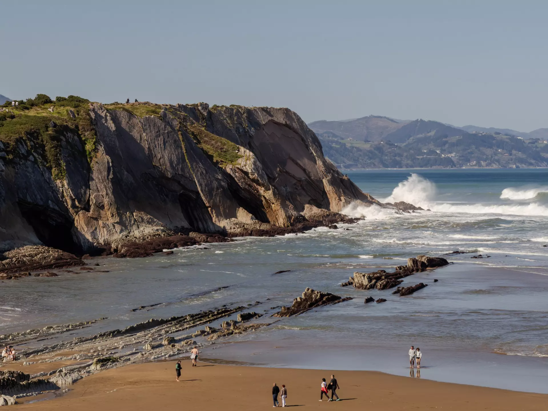 the coastline along northern Spain