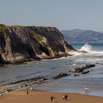 the coastline along northern Spain