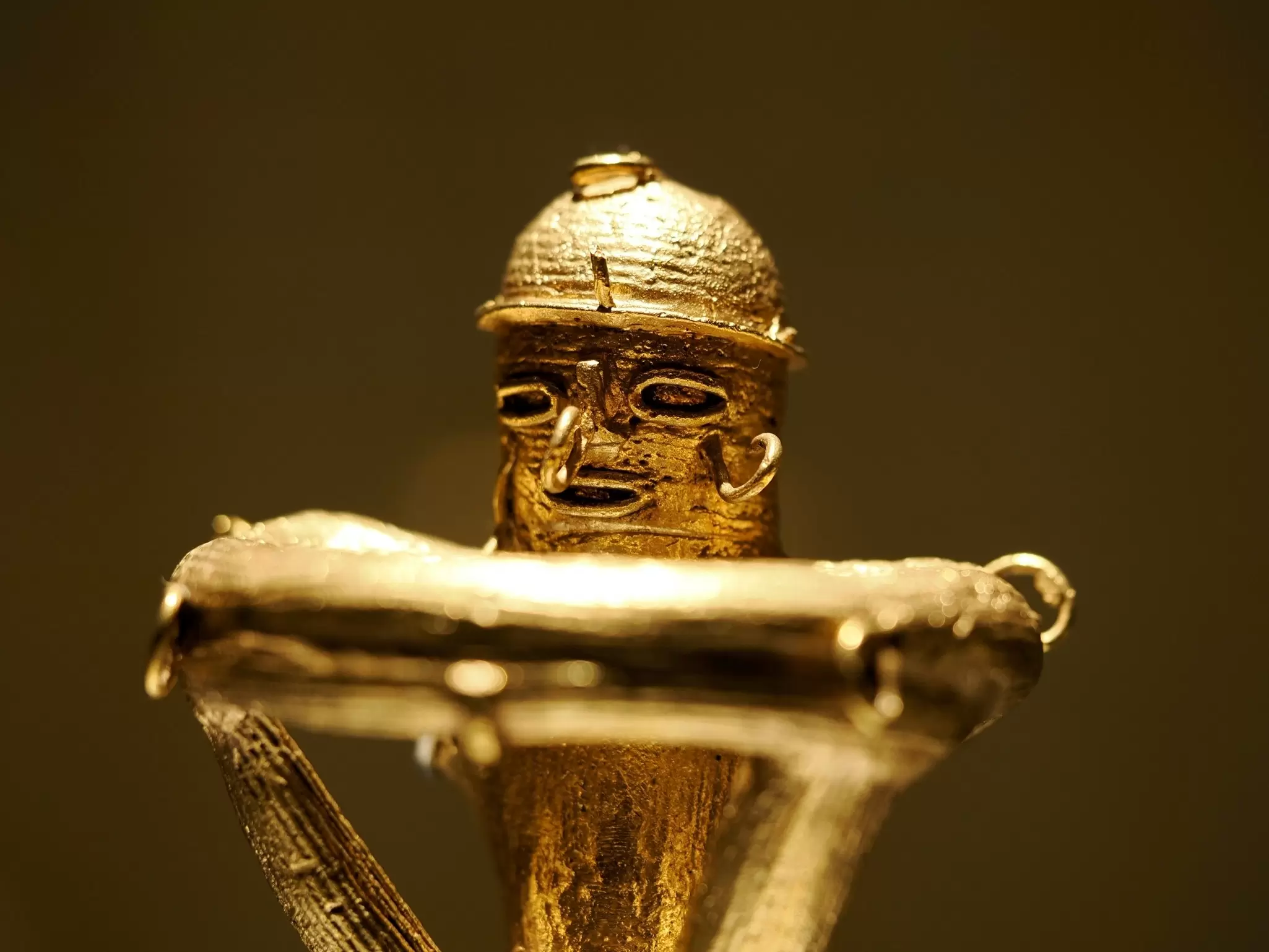 BOGOTA, COLOMBIA - JULY 3, 2024: Superb Gold artifacts on display in the Museo del Oro (Gold Museum). Isolated on background, License Type: media, Download Time: 2025-08-22T15:12:50.000Z, User: bhealy950, Editorial: true, purchase_order: 65050 - Digital Destinations and Articles, job: Lonely Planet Online Editorial, client: Best things to do in Bogotá, other: Brian Healy