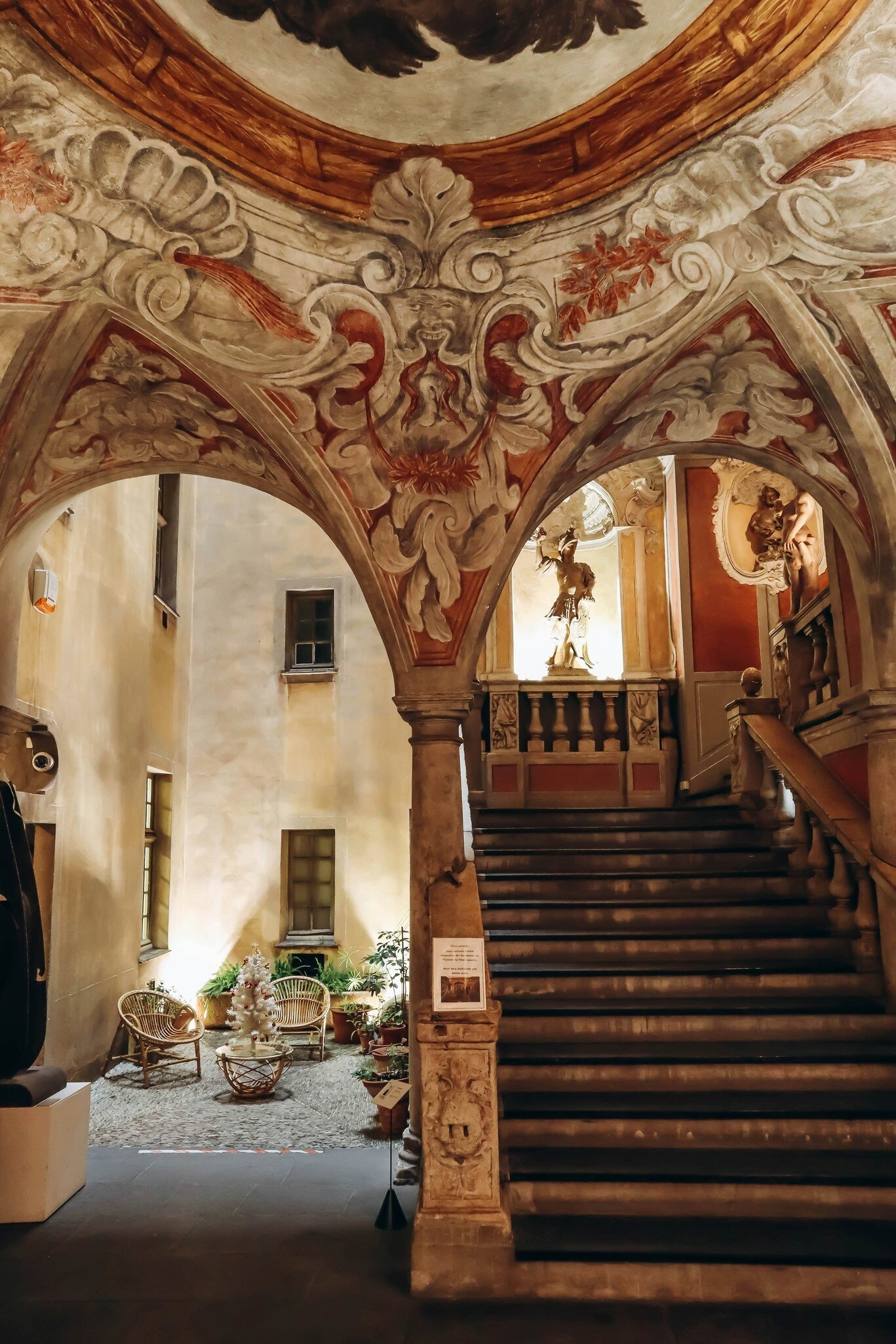 Interiors of Lascaris Palace in old Nice, the most remarkable civilian baroque monument in Nice, France.