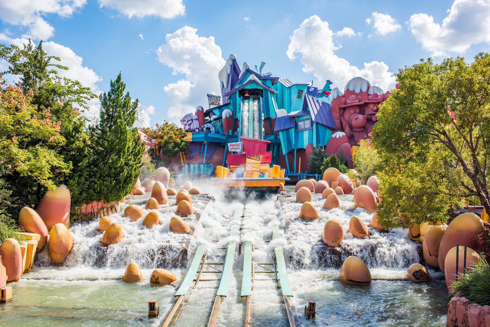 November 30, 2017: A water ride at Universal Studios Islands of Adventure theme park in Orlando.
791140393
colorful, architecture, usa, visit, america, destination, florida, people, landmark, islands of adventure, travel, tourism, theme park, scary, vacation, tourists, visitors, fun, orlando, leisure, activities, amusement, universal studios, adventure