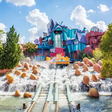 November 30, 2017: A water ride at Universal Studios Islands of Adventure theme park in Orlando.
791140393
colorful, architecture, usa, visit, america, destination, florida, people, landmark, islands of adventure, travel, tourism, theme park, scary, vacation, tourists, visitors, fun, orlando, leisure, activities, amusement, universal studios, adventure