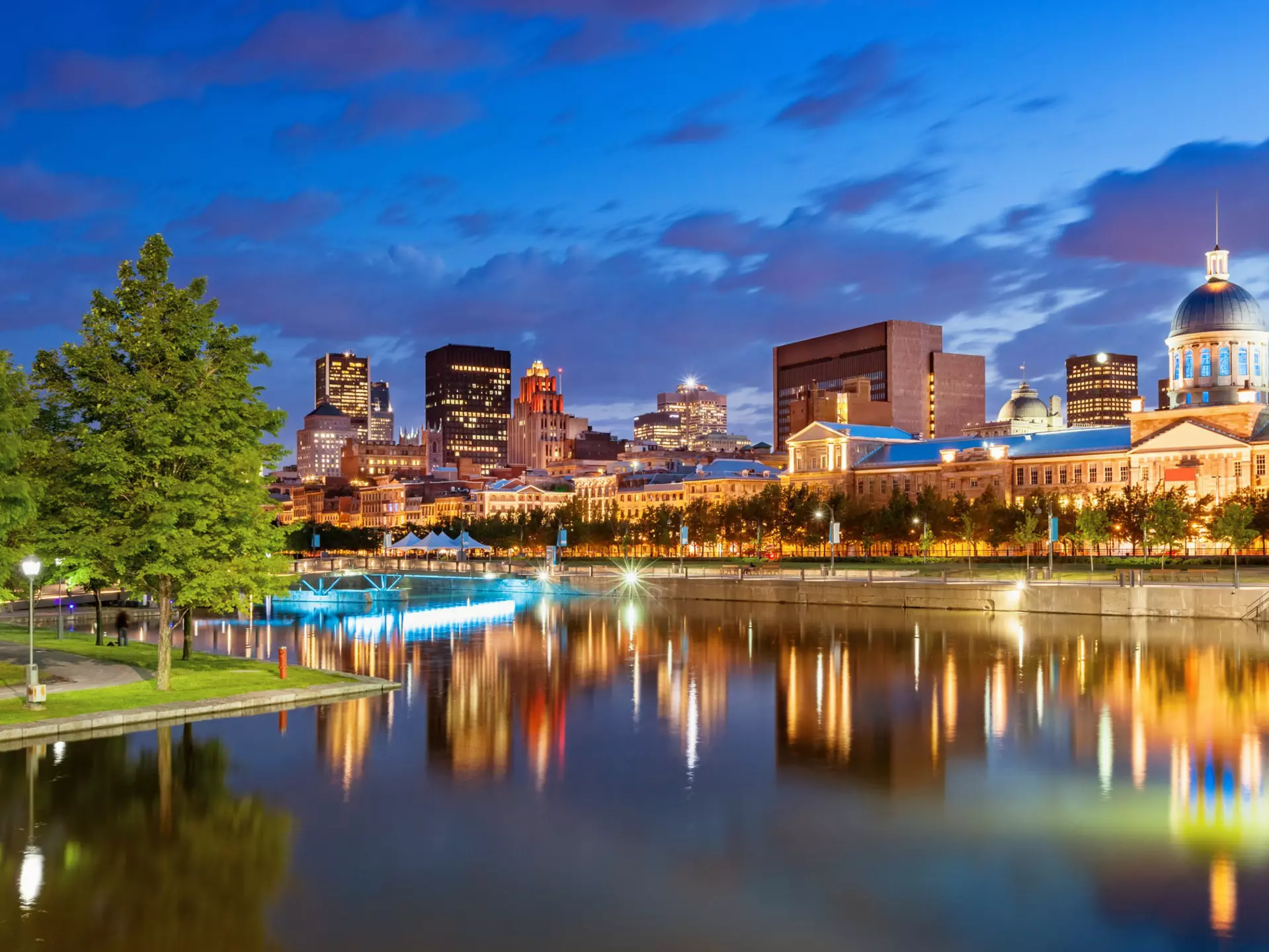 On the right, the Bonsecours Market (opened in 1847) is one of the highlights of the Old Port area of Montreal. benedek / Getty Images