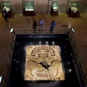 El Rostro de la Diosa in the Museo Templo Mayor in Mexico City, Mexico.