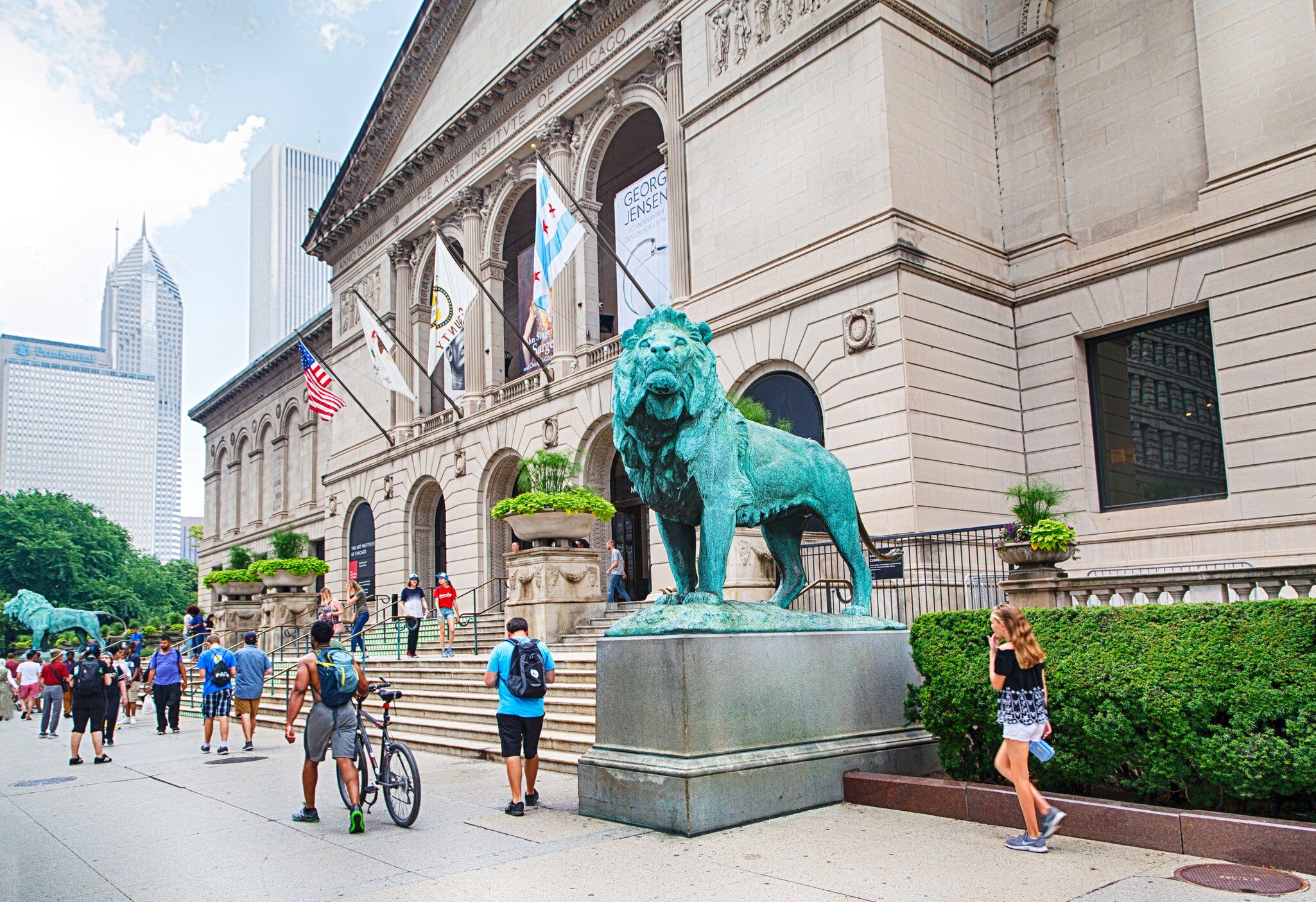 JUL 15, 2018: Exterior of the Art Institute of Chicago museum.