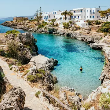 The Bath of Aphrodite (known also as the Bath or Baths of Venus) is a natural pool or inlet at Avlemonas village, on the east coast of Kythira, a Greek island off the tip of the Peloponnese pensinsula.