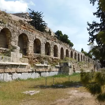 Part of the stoa of Eumenes, on the south slope of the Acropolis, in Athens, Greece; Shutterstock ID 1600612369; your: Erin Lenczycki; gl: 65050; netsuite: Digital; full: POI