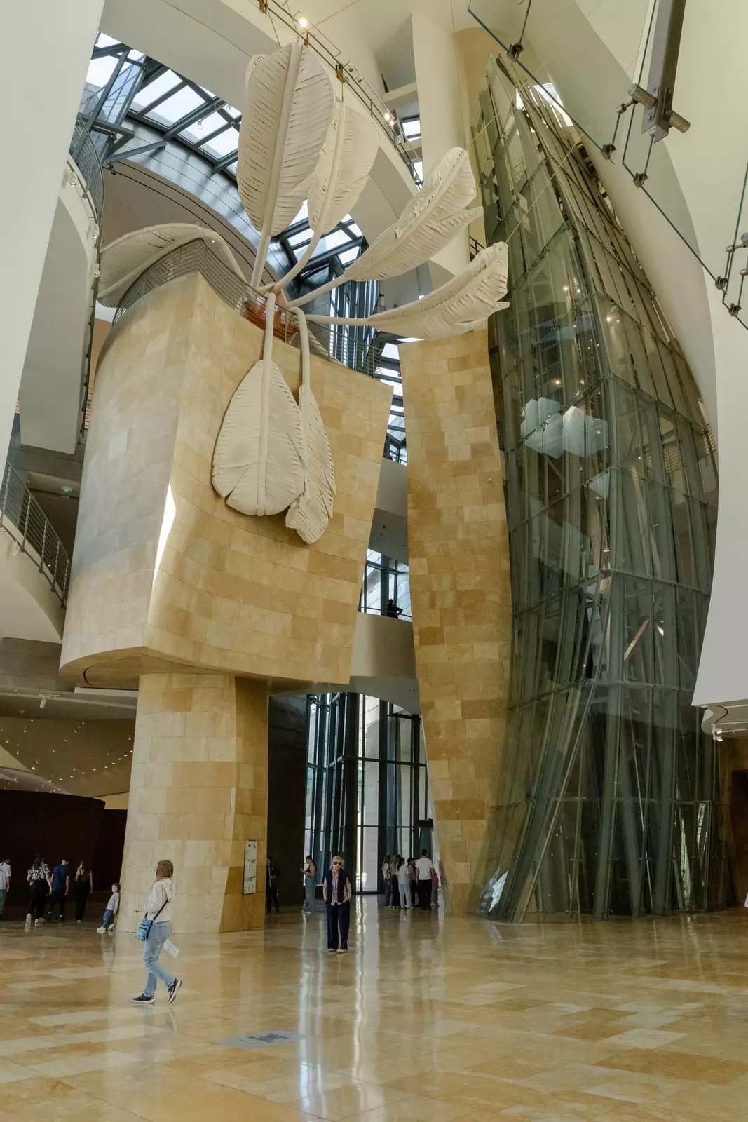 A big foyer inside a museum building.