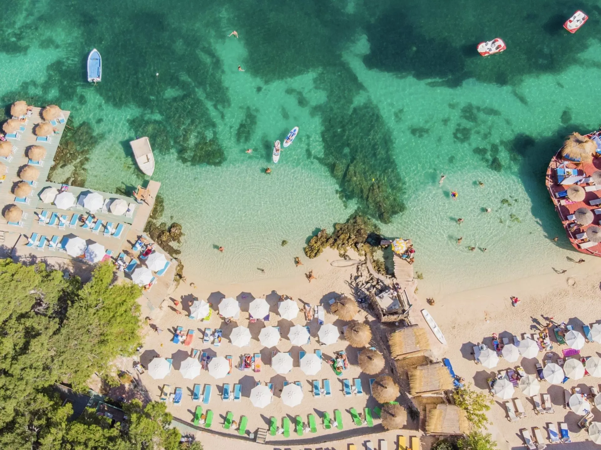 Albanian beaches range from the packed (like Ksamil, pictured) to the near-empty. Iurii Dzivinskyi/Shutterstock
