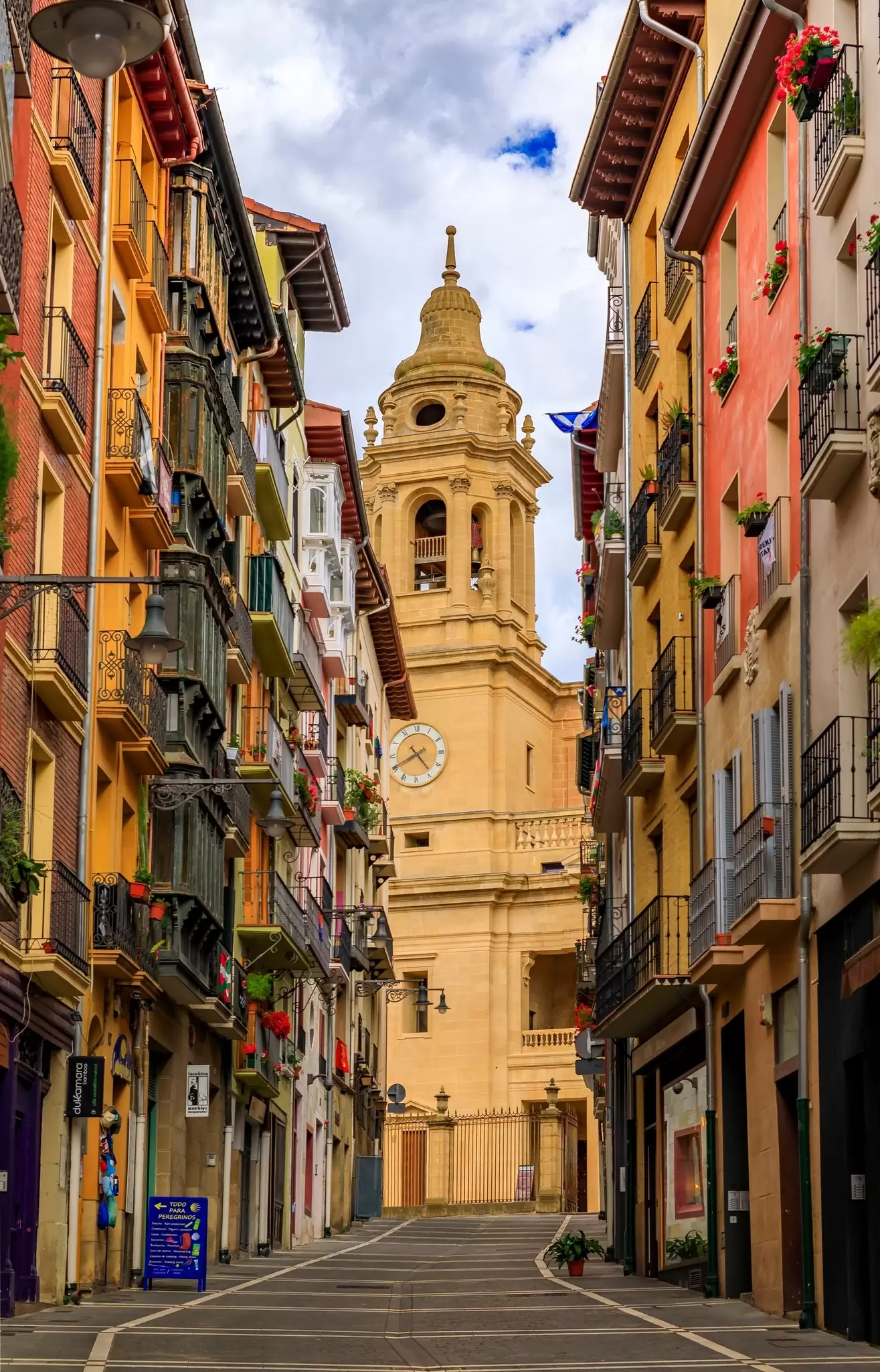 Catedral de Santa Maria la Real, 15th Century Gothic church, Neoclassical facade designed by Ventura Rodriguez in 1783.