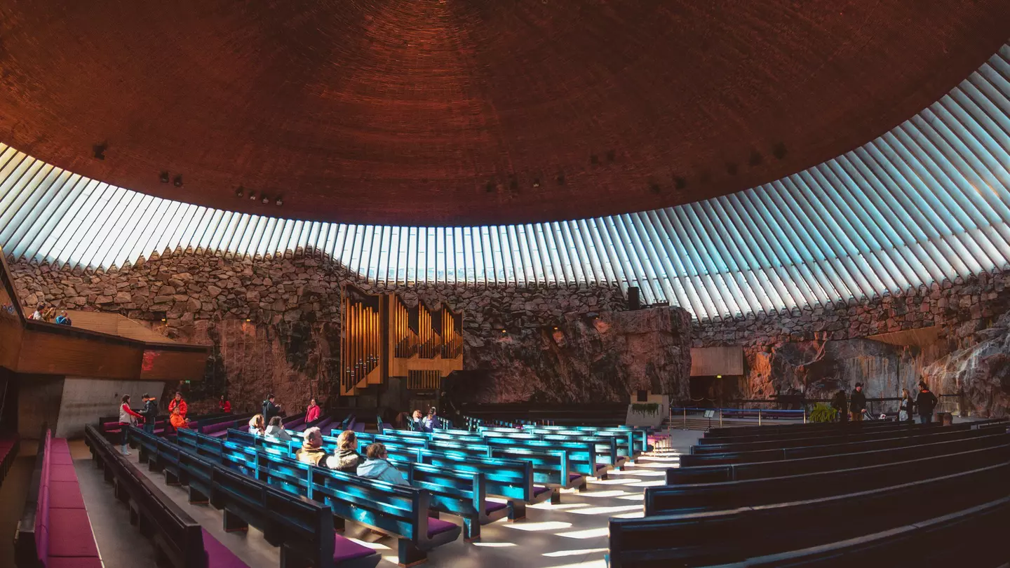 Temppeliaukion Kirkko (also called the Rock Church). Andrei Bortnikau/Shutterstock