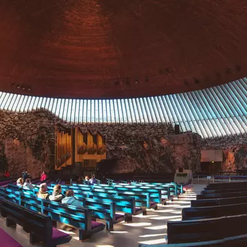 Temppeliaukion Kirkko (also called the Rock Church). Andrei Bortnikau/Shutterstock