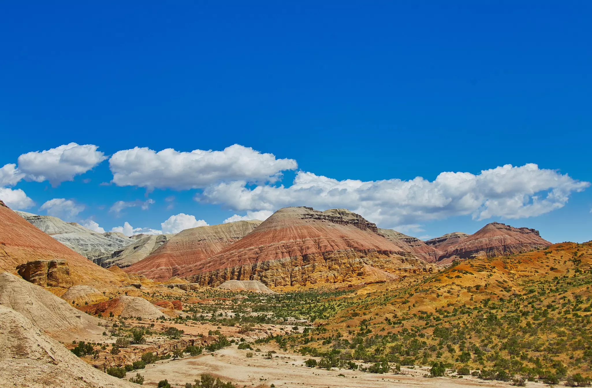 Takyr in Aktau mountains in Altyn-Emel National Park, Kazakhstan.
