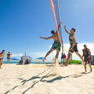 1236265943
photo, beach volley, solidaridad - mexico, ball, popular, destination, new reality, yucatán peninsula, easiening, daily life, riviera maya, lifestyle, tourist destination, new rules, latino america, lifting, vaccine, delta variant, game, delta covid-19, players
People playing beach volley at Playa Del Carmen..On Sunday, 31 October 2021, in Playa Del Carmen, Quintana Roo, Mexico. (Photo by Artur Widak/NurPhoto via Getty Images)