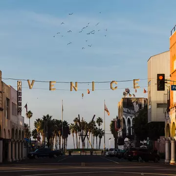 Quiet morning at Venice Beach in Los Angeles, California.