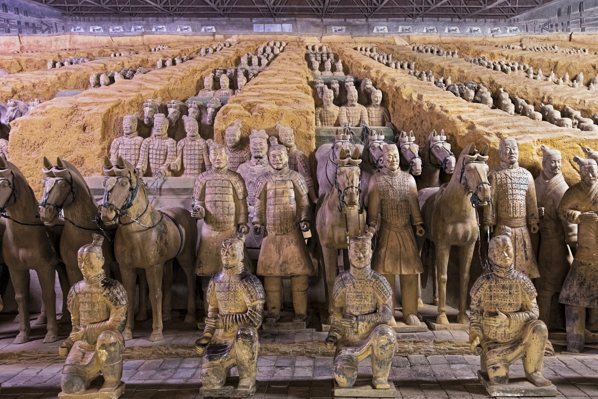 Rows of Terracotta Warriors 