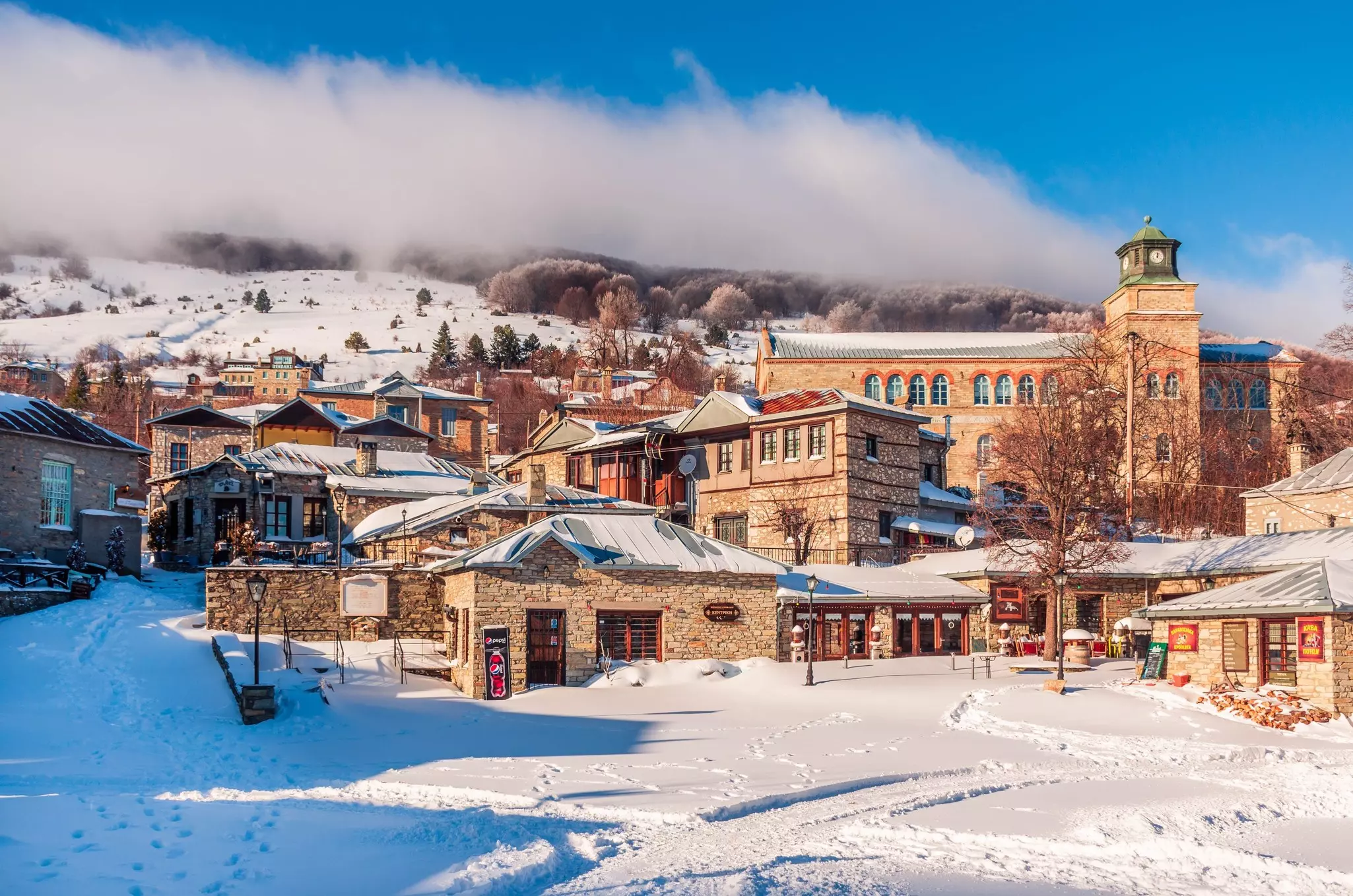 Nymfaio Greece, 21 January 2024-Nymfaio the picturesque village of north Greece and a very popular winter destination. Arcturos organisation which protects brown bears was founded in Nymfaio., License Type: media, Download Time: 2025-01-16T17:48:43.000Z, User: alexbutler, Editorial: true, purchase_order: 65050 - Digital Destinations and Articles, job: Online Editorial, client: Greece villages, other: Alex Butler