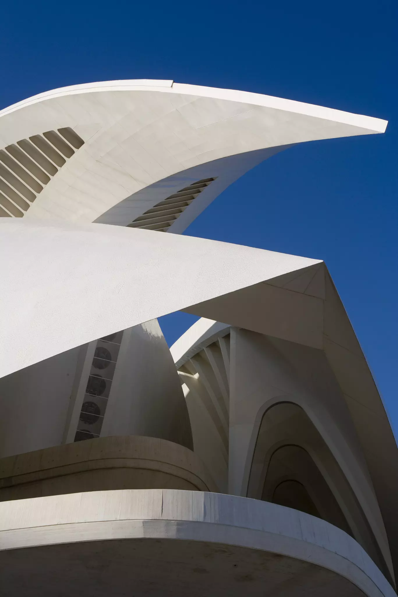 Exterior of Palau de les Arts (concert hall), Ciudad de las Artes y Las Ciencias (city of Arts and Sciences).