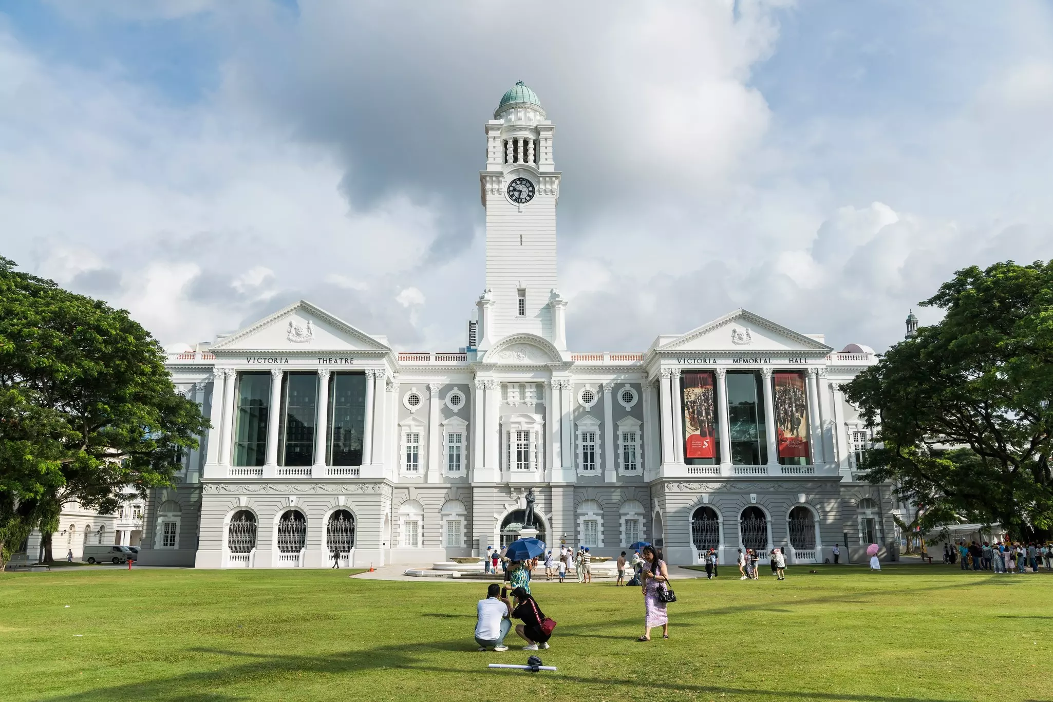Victoria Theatre and Concert Hall in Empress Place, Singapore. 