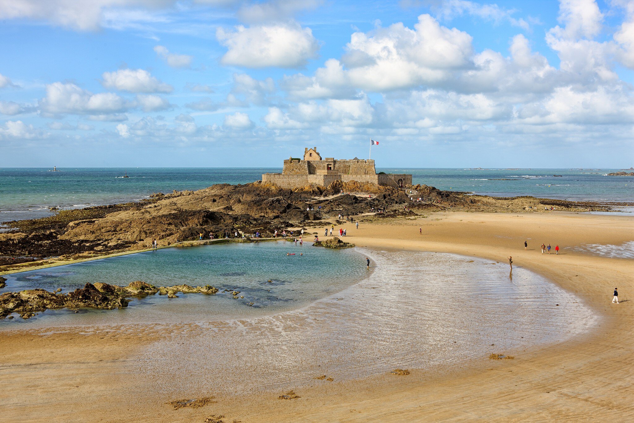 Fort National from Saint Malo in Brittany, France