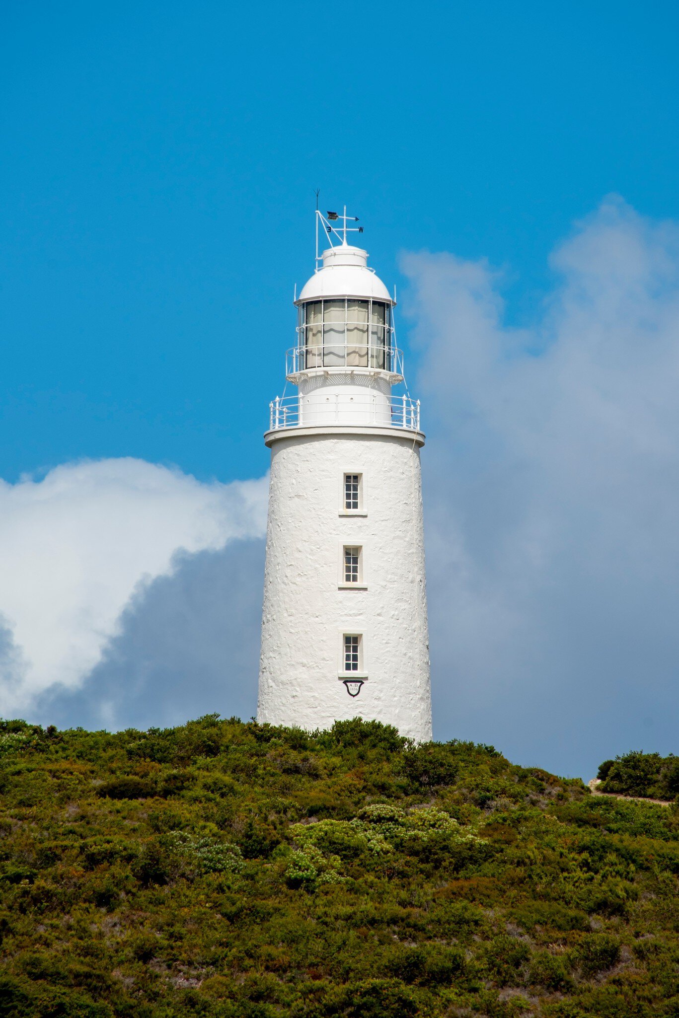 View of the Cape Bruny Lighthouse in Tasmania, Australia.