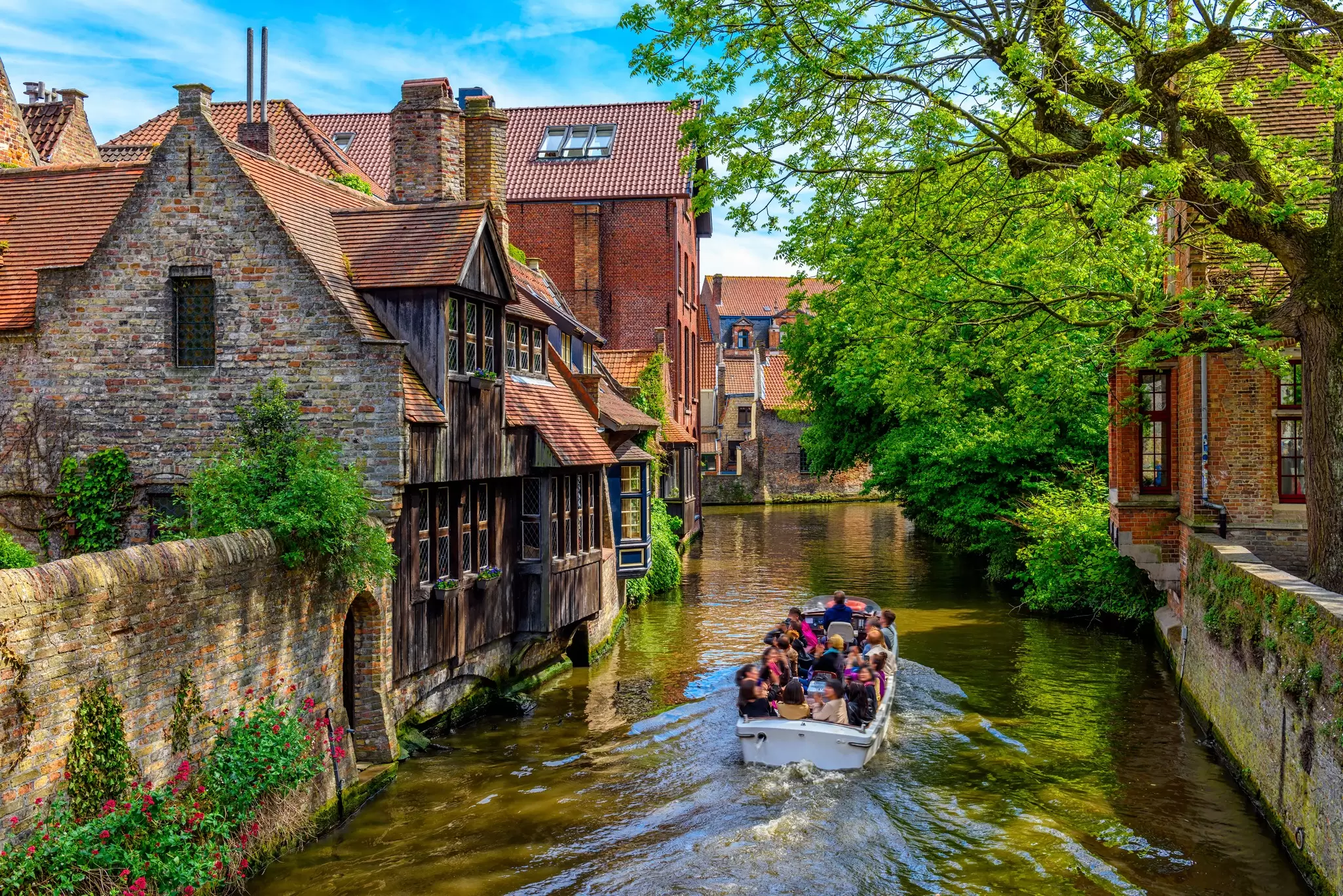 A canal in Bruges, in West Flanders province of Belgium. Shutterstock