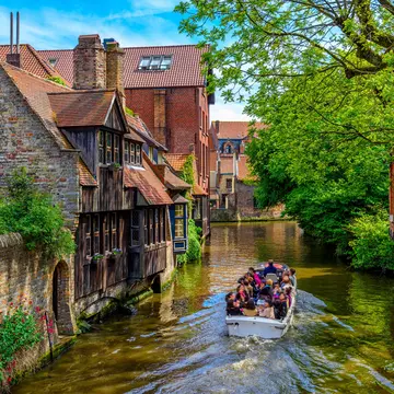 A canal in Bruges, in West Flanders province of Belgium. Shutterstock