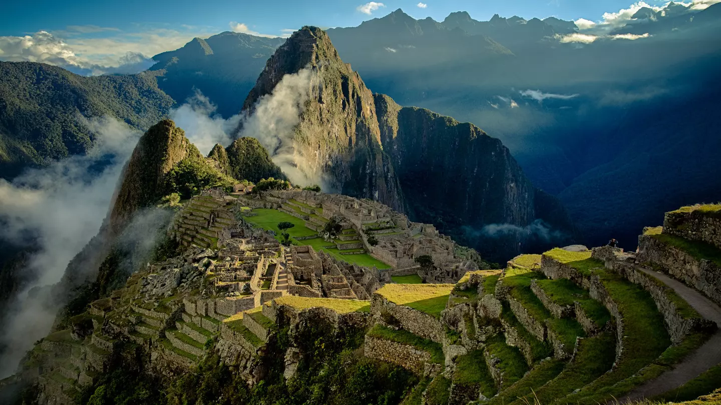An ancient ruined city tucked into mountain peaks: Machu Picchu