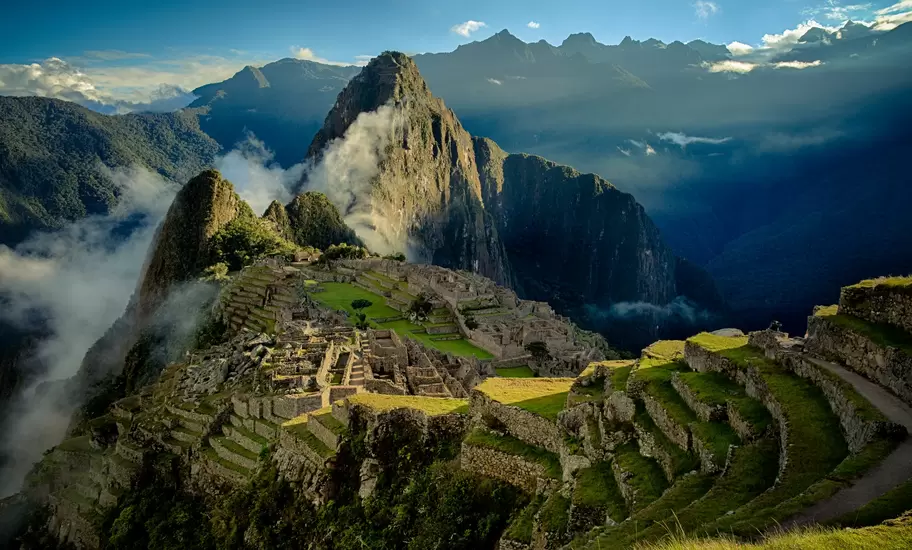 An ancient ruined city tucked into mountain peaks: Machu Picchu
