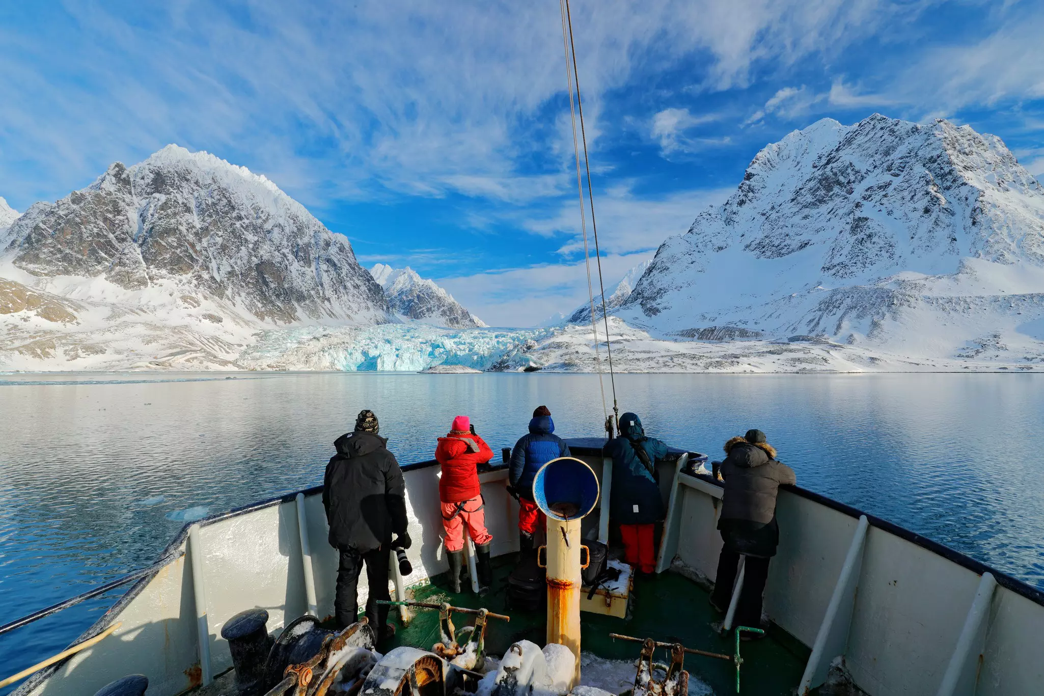 A boat tour in the frigid waters off Svalbard, Norway. Ondrej Prosicky/Shutterstock
