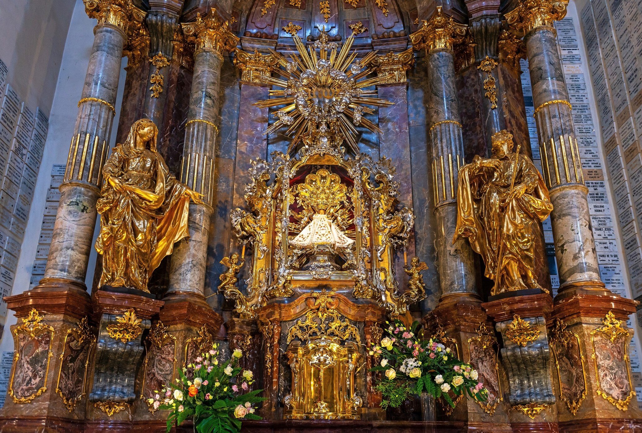  Church of Our Lady Victorious with the Shrine of the Infant Jesus of Prague, the first station on the Apostolic Road in the Czech Republic. Prague.