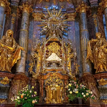  Church of Our Lady Victorious with the Shrine of the Infant Jesus of Prague, the first station on the Apostolic Road in the Czech Republic. Prague.