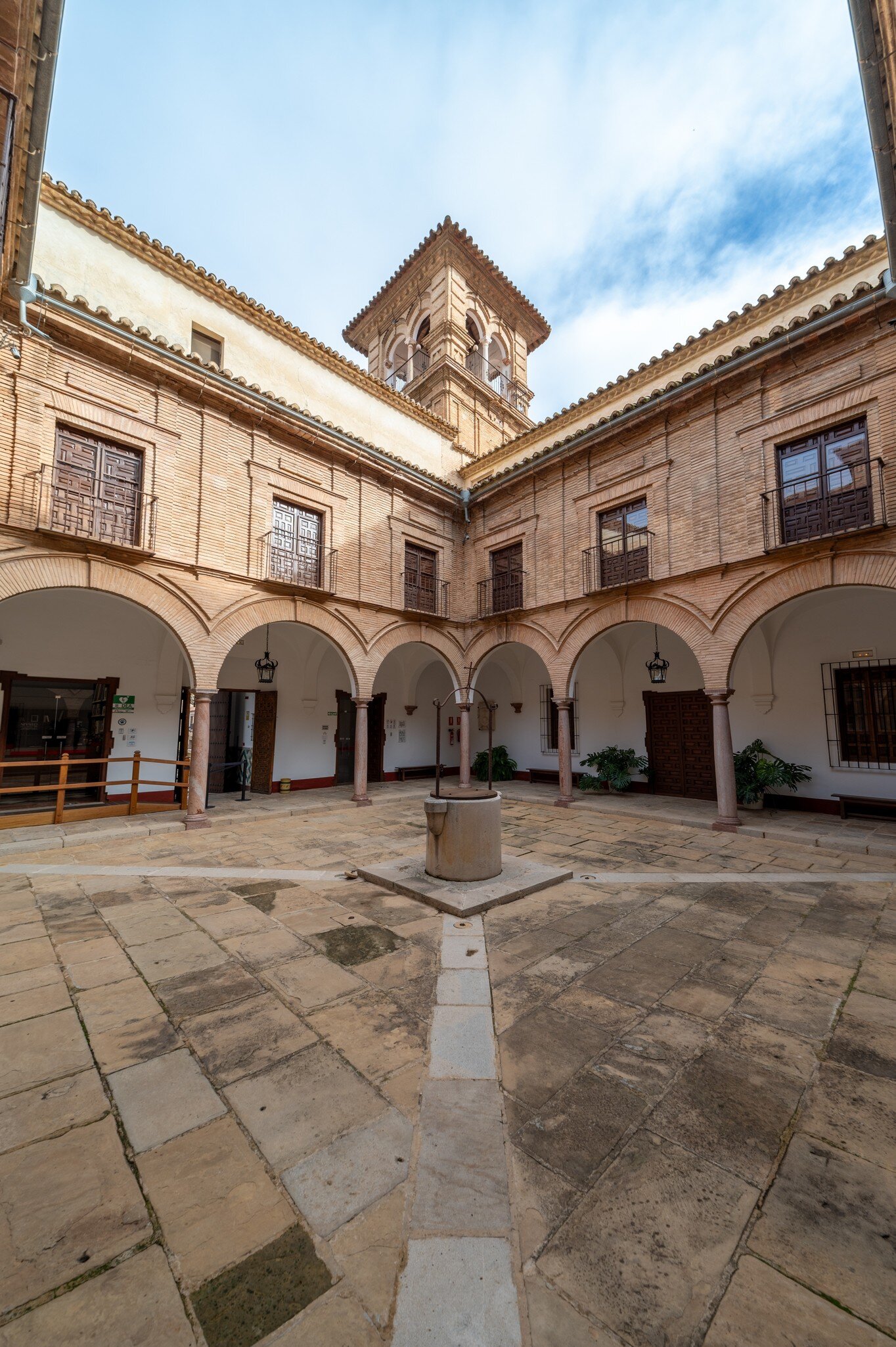 View of the courtyard of the Museo de la Ciudad de Antequera in Spain.