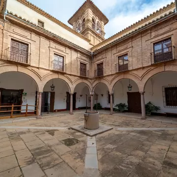 View of the courtyard of the Museo de la Ciudad de Antequera in Spain.